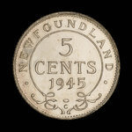 Canada, Georges VI, 5 cents <br /> 1945