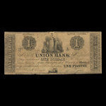Canada, Union Bank, 1 dollar <br /> 1 août 1838