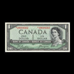 Canada, Banque du Canada, 1 dollar <br /> 1954
