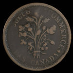 Canada, 1 sou <br /> 1838