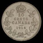 Canada, Georges V, 10 cents : 1914