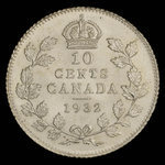 Canada, Georges V, 10 cents <br /> 1932
