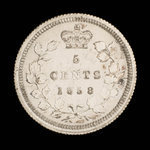 Canada, Victoria, 5 cents <br /> 1858