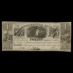 Canada, Agricultural Bank (Toronto), 4 dollars <br /> 1 novembre 1835