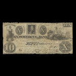 Canada, Commercial Bank (Brockville), 10 dollars <br /> 2 septembre 1834