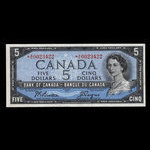 Canada, Banque du Canada, 5 dollars <br /> 1954