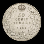 Canada, Édouard VII, 50 cents <br /> 1910