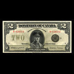 Canada, Dominion du Canada, 2 dollars <br /> 23 juin 1923