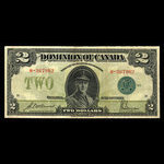 Canada, Dominion du Canada, 2 dollars <br /> 23 juin 1923