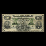 Canada, Molsons Bank, 10 dollars <br /> 3 juillet 1899