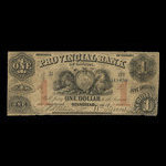 Canada, Provincial Bank of Canada (Stanstead), 1 dollar <br /> 1 avril 1856
