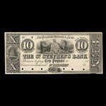 Canada, St. Stephen's Bank, 10 livres(anglaise) <br /> 1837