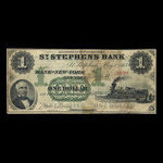 Canada, St. Stephen's Bank, 1 dollar <br /> 1 mai 1863