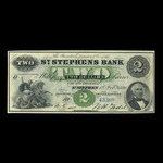 Canada, St. Stephen's Bank, 2 dollars <br /> 1 février 1886