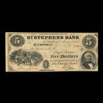 Canada, St. Stephen's Bank, 5 dollars <br /> 1 mai 1863