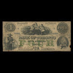 Canada, Bank of Toronto (The), 4 dollars <br /> 2 juillet 1859