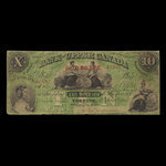 Canada, Bank of Upper Canada (York), 10 dollars <br /> 1 janvier 1861