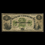 Canada, Canadian Bank of Commerce, 2 dollars <br /> 1 mai 1867