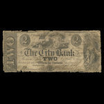 Canada, Banque de la Cité, 2 dollars <br /> 1 septembre 1854