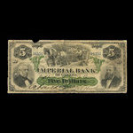 Canada, Imperial Bank of Canada, 5 dollars <br /> 2 août 1886