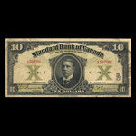 Canada, Standard Bank of Canada, 10 dollars <br /> 2 janvier 1919