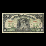 Canada, Standard Bank of Canada, 20 dollars <br /> 2 janvier 1919