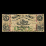 Canada, Union Bank of Prince Edward Island, 1 dollar <br /> 1 janvier 1872