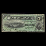 Canada, Banque Ville-Marie, 5 dollars <br /> 2 janvier 1889