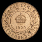 Canada, Georges V, 1 cent <br /> 1929