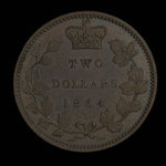 Canada, Victoria, 2 dollars <br /> 1864