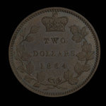 Canada, Victoria, 2 dollars <br /> 1864