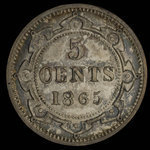 Canada, Victoria, 5 cents <br /> 1865