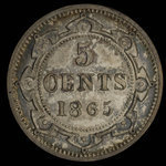 Canada, Victoria, 5 cents <br /> 1865