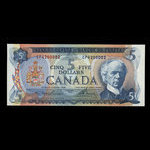 Canada, Banque du Canada, 5 dollars <br /> 1972