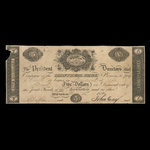 Canada, Montreal Bank, 5 dollars <br /> 11 mars 1819