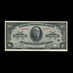 Canada, Banque Provinciale du Canada, 10 dollars <br /> 2 janvier 1935