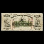Canada, Bank of British North America, 2 dollars <br /> 2 janvier 1860