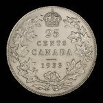 Canada, Georges V, 25 cents <br /> 1933