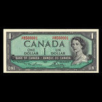 Canada, Banque du Canada, 1 dollar <br /> 1954