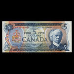 Canada, Banque du Canada, 5 dollars <br /> 1972