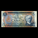 Canada, Banque du Canada, 5 dollars <br /> 1972