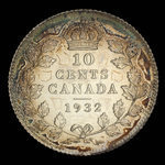 Canada, Georges V, 10 cents <br /> 1932