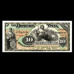 Canada, Dominion Bank, 10 dollars <br /> 2 janvier 1888
