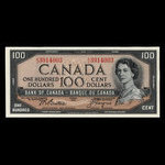 Canada, Banque du Canada, 100 dollars <br /> 1954