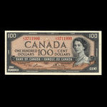 Canada, Banque du Canada, 100 dollars <br /> 1954