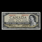 Canada, Banque du Canada, 20 dollars <br /> 1954