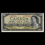 Canada, Banque du Canada, 20 dollars <br /> 1954