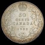 Canada, Georges V, 50 cents <br /> 1932