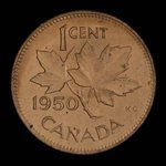 Canada, Georges VI, 1 cent <br /> 1950