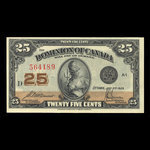 Canada, Dominion du Canada, 25 cents <br /> 2 juillet 1923